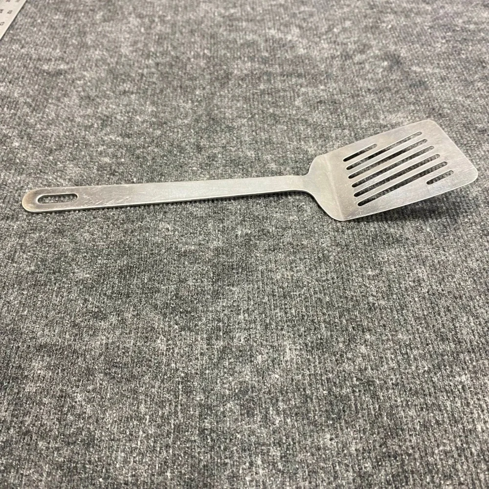 Vintage Stainless Steel Slotted Spatula Turner Rostfrei Inox Silver 12.5 Inch